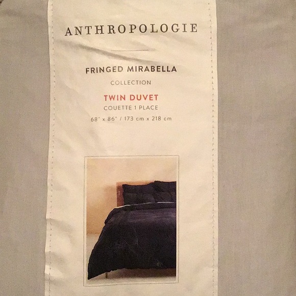Anthropologie Fringed Mirabella Duvet 🎊 Host Pick - Picture 5 of 7